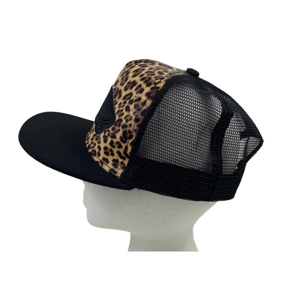 Vans OFF THE WALL Unisex Leopard Patch Trucker Mesh Snapback Hat Cap - Picture 3 of 8